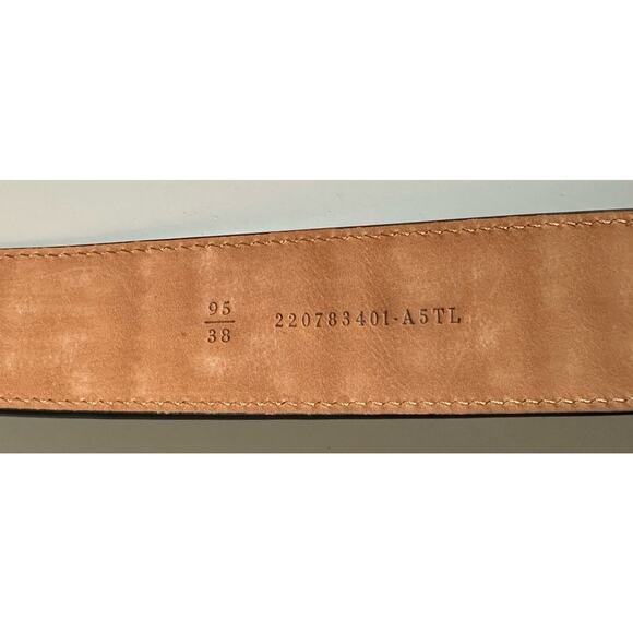 Fendi FF Brown Leather Gold Buckle Reversible Belt 95/38 Italy 8C0585 NWT $620 - Picture 10 of 10